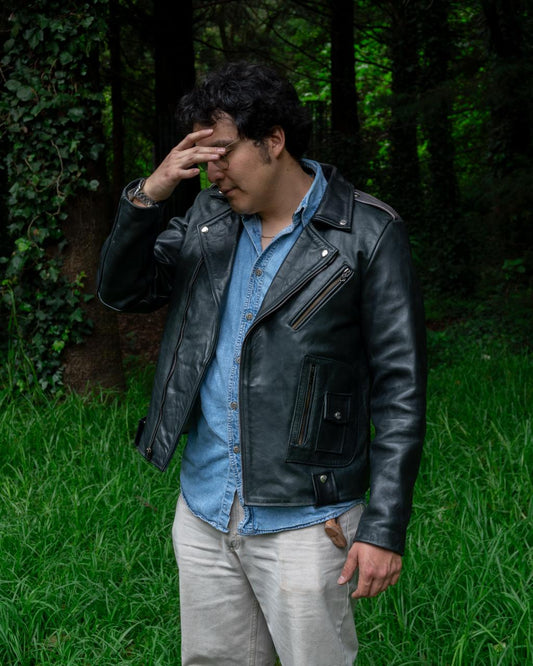 D Pocket Leather Jacket